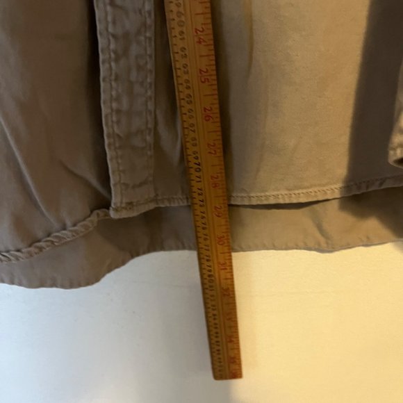 Arizona Button Up Shirt Mens XL Tan Safari Work Button Pockets Relaxed VINTAGE - Picture 7 of 9